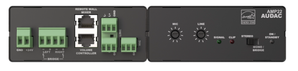 AUDAC AMP22, стереофонический микшер-усилитель